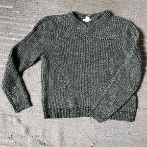H&M | Green heather knit sweater